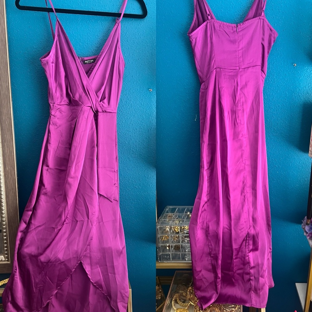 Nasty Gal Rich Purple Dress